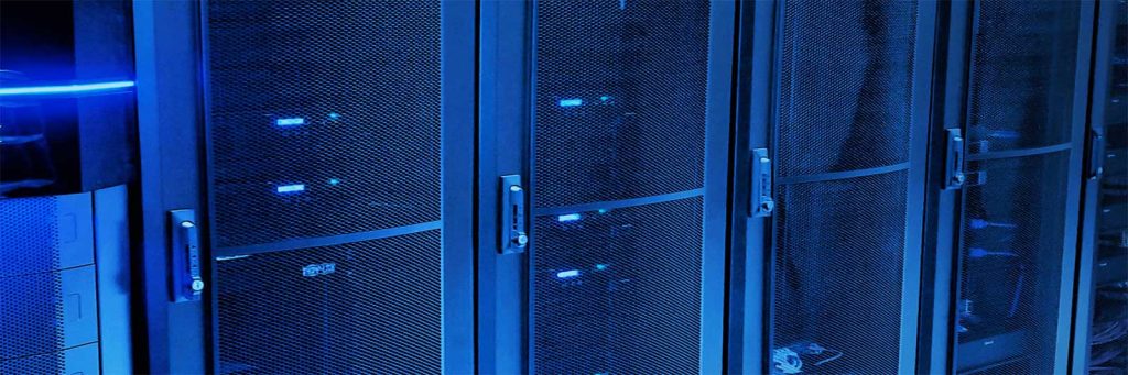 a data center representing SaaS and cloud hosting solutions