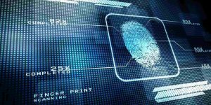 fingerprint scanning technology concept illustration