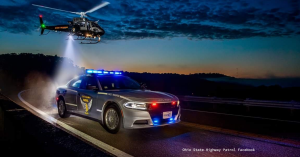 ohio state highway patrol car and helicopter