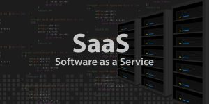 Software as a service and saas written on computer codes written background