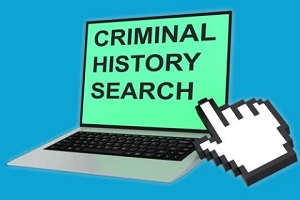 criminal history check on laptop