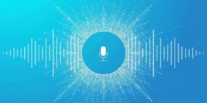 voice and sound recognition equalizer wave flow background