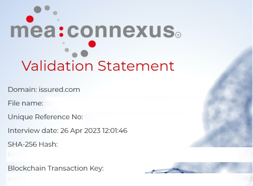Mea: Connexus Validation Statement